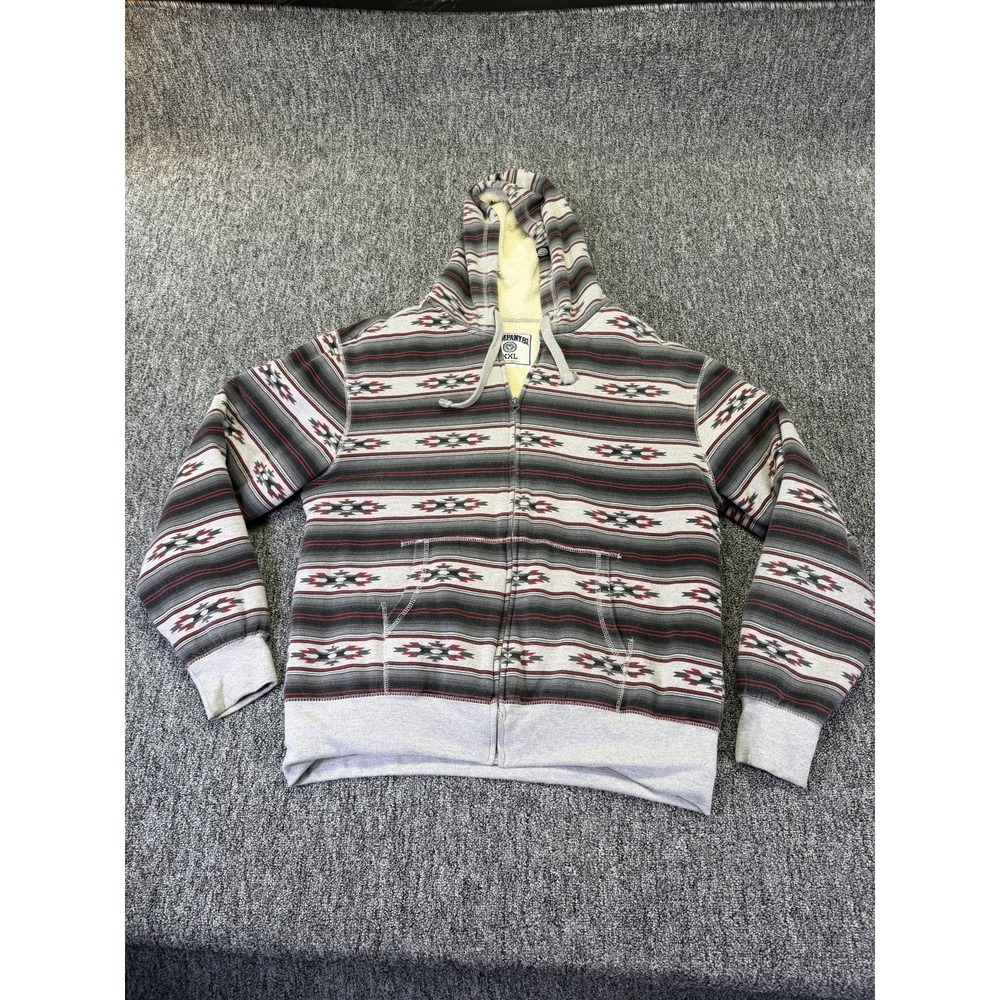 Company 81 Southwestern Sherpa Lined Hoodie Mens 2XL Multicolor Navajo Print